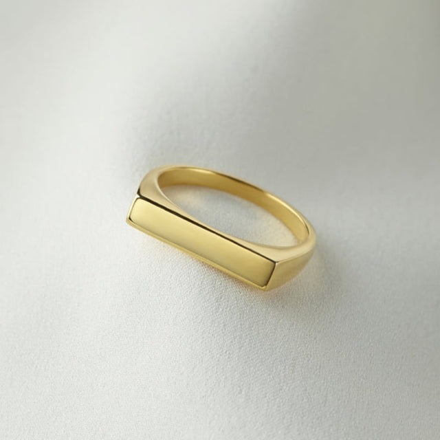 Rektangel elegant ring